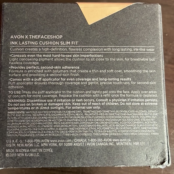 🎉NWT Sealed Avon Ink Lasting Cushion Slim Fit Concealer! W30 - Picture 2 of 5